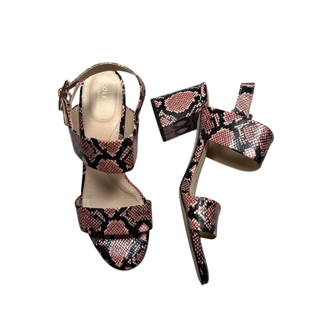 Cole Haan Avani Coral Snakeskin print sandal 8.5